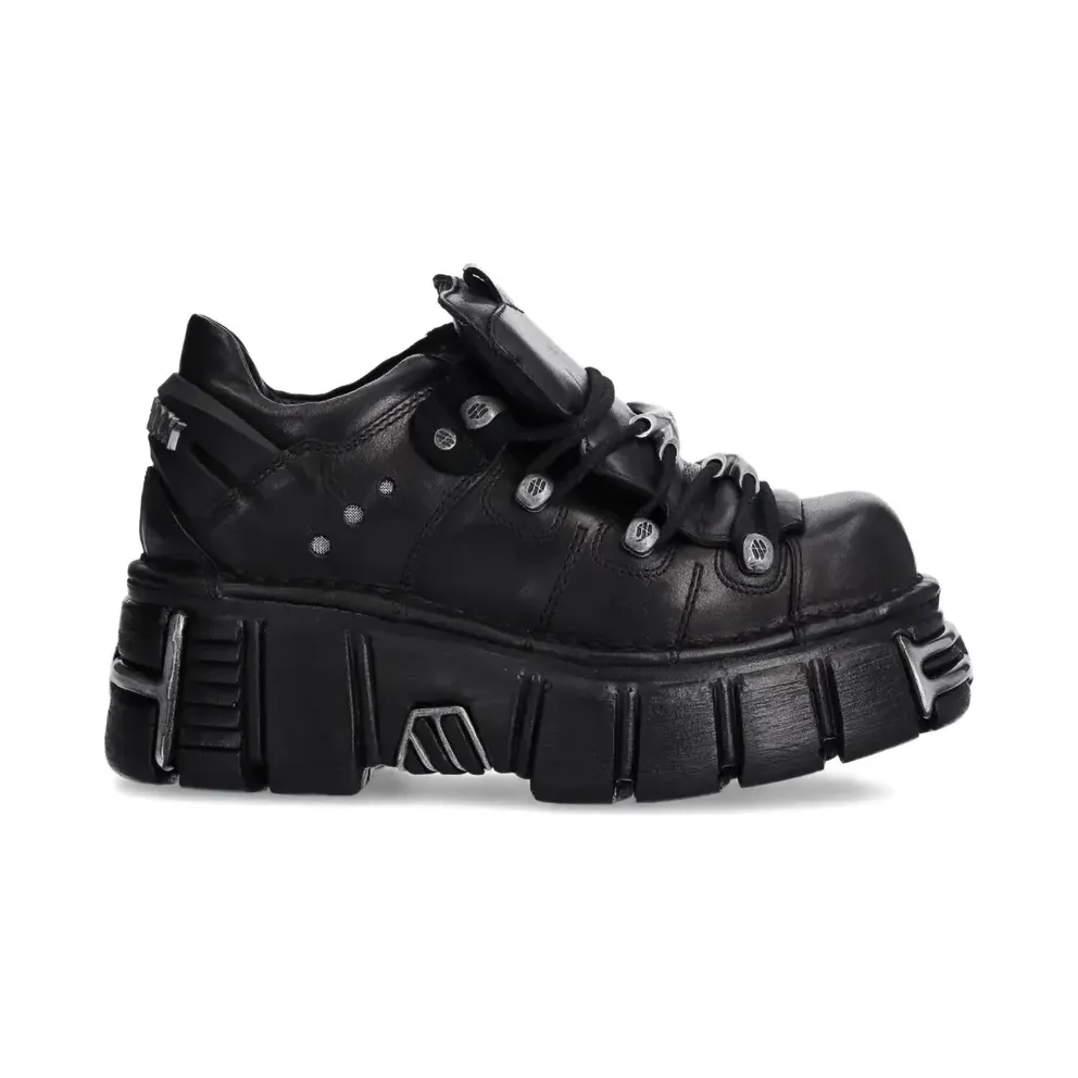 NEW ROCK Metallic M-120N-S26 with plateauzool – Black