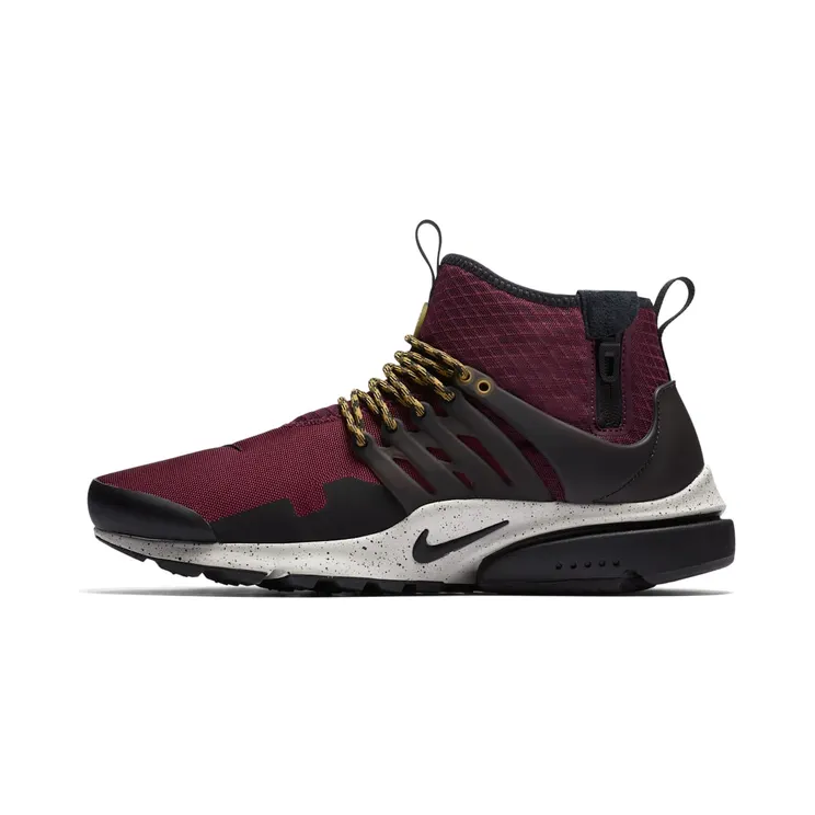 Nike Air Presto Mid Utility “Bordeaux / Pale Grey / Desert Moss / Black” (859524-600)