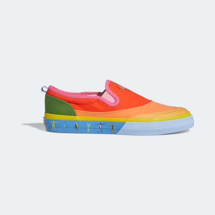 adidas Nizza Slip-On Pride Semi Solar Red / Yellow / Hazy Orange (GW2421)
