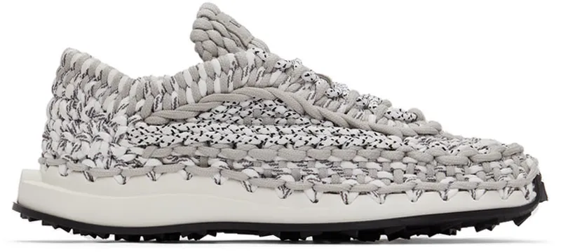Valentino Garavani Grey Crochet Sneakers (XY2S0E41ZXB)