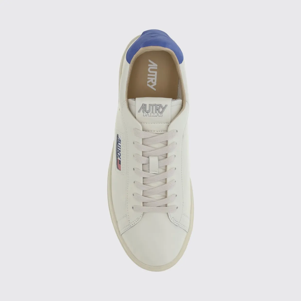 Autry Dallas Low Bicolor Smooth Calfskin Sneakers with Logo Blue 1 (ADLMMR26) (3)