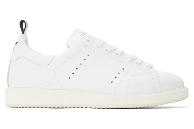Golden Goose White Starter Sneakers (GCOMS631.A1)