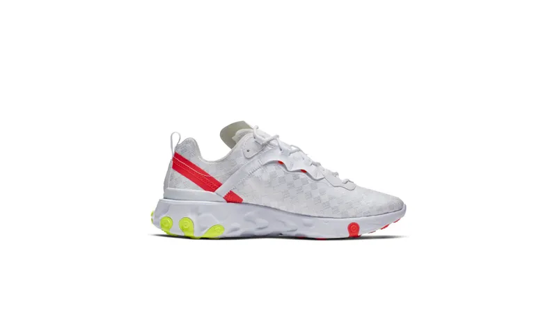 Nike React Element 55 White Crimson Volt White/Crimson-Volt (CJ0782-100)