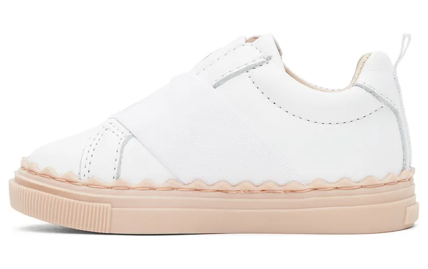 Chloé Baby White Leather Lauren Sneakers (C09030) (3)