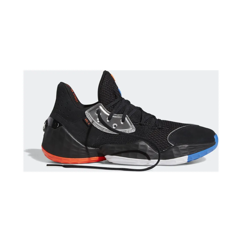 adidas Harden Vol. 4 Barbershop Core Black/Silver Metallic/Bright Blue (F97187)