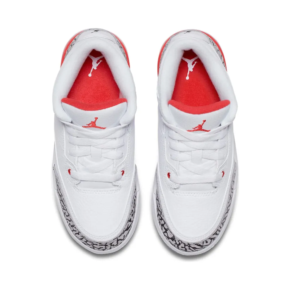 Jordan 3 Retro Hall of Fame (PS) White/Fire Red-Cement Grey-Black (429487-116)