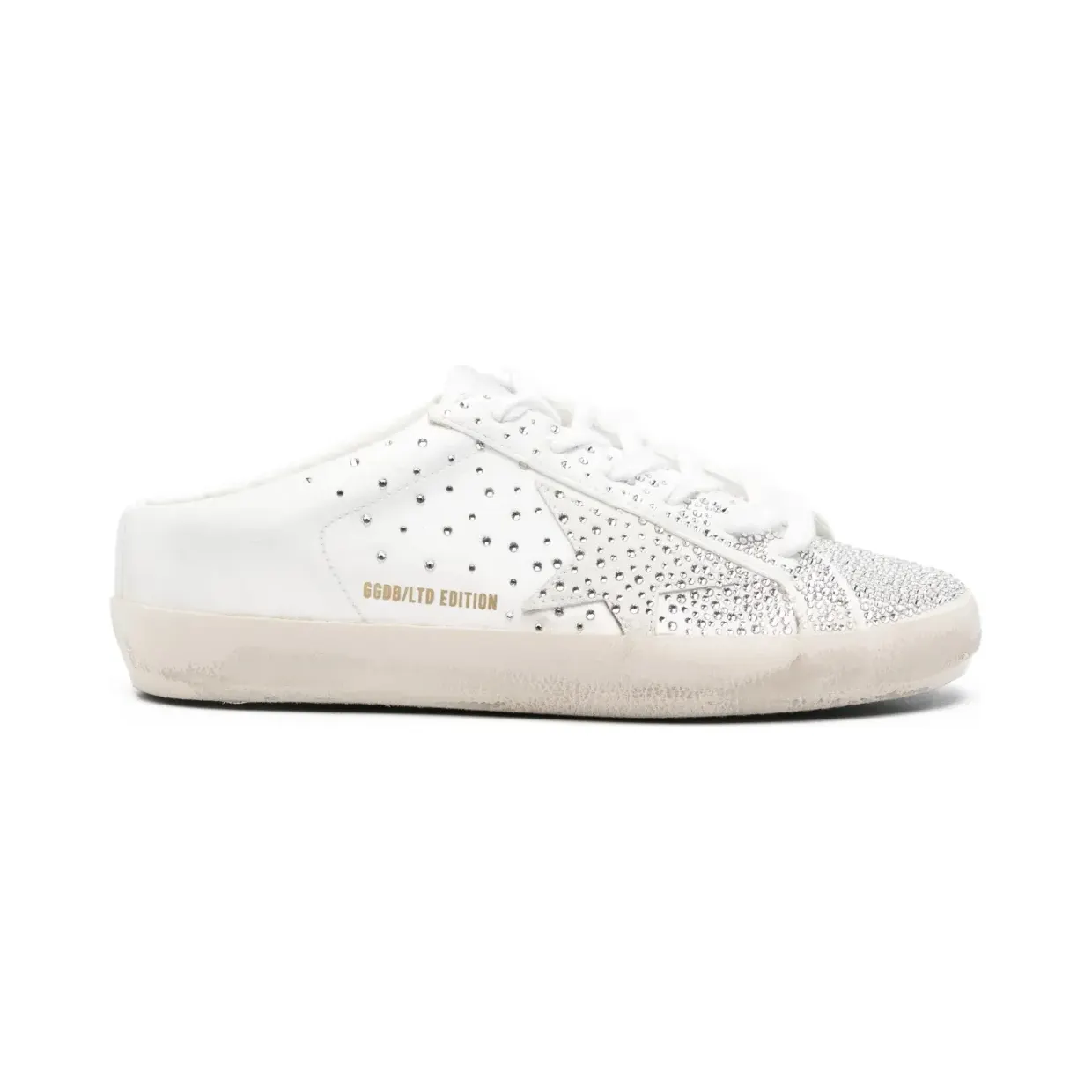 Golden Goose Superstar mit Kristallen “White” (GWF00110F007256)