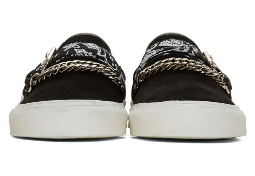 AMIRI Black Suede Bandana Buckle Sneakers (Y0F23273SU – BLK) (2)