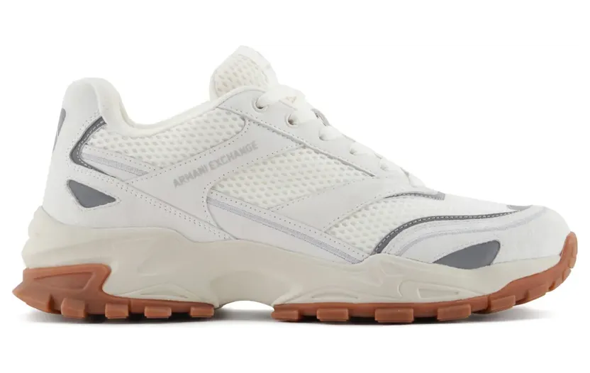 Armani Exchange Sneakers aus Leder – Weiß (XUX246XV916)