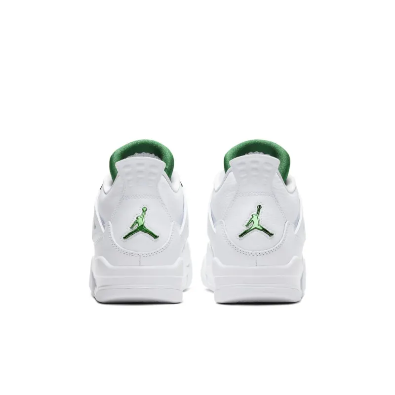 Jordan 4 Retro Metallic Green (GS) White/Metallic Silver-Pine Green (408452-113)