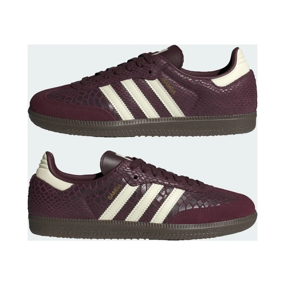 Adidas SAMBA OG Maroon / Cream White / Gold Metallic “Snake” (IH3979)