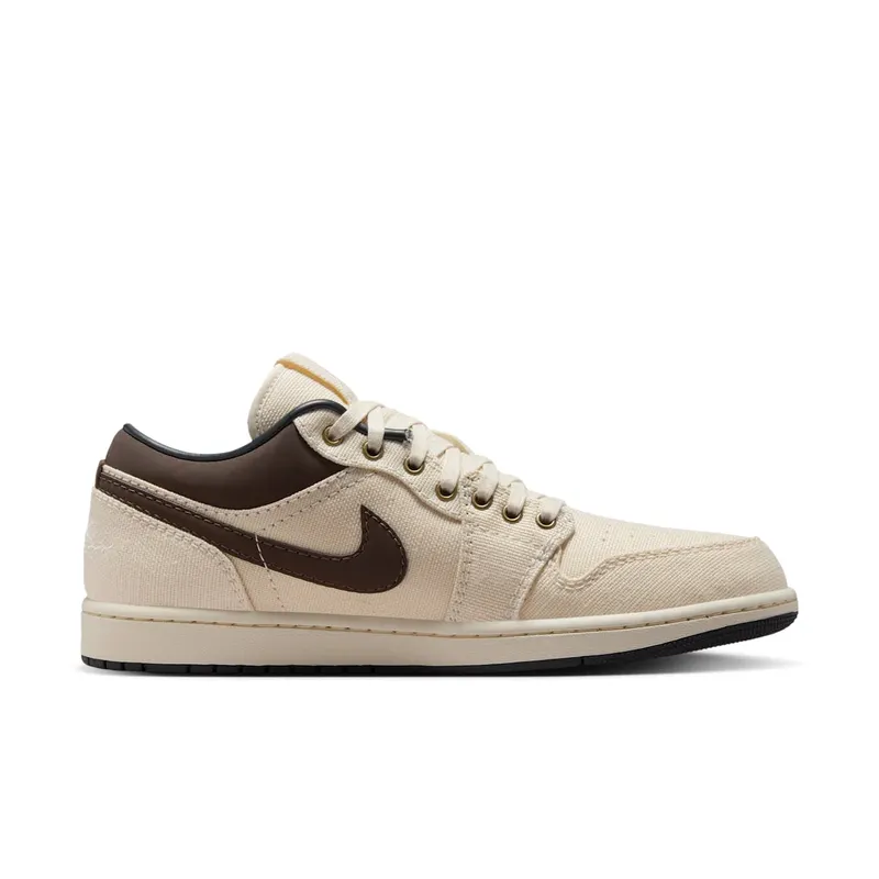 Air Jordan 1 Low Premium “Pale Ivory Baroque Brown” (IB8058-110)