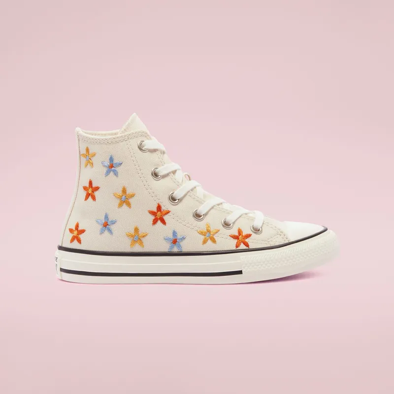 Converse Spring Flowers Chuck Taylor All Star High Top Natural Ivory/egret/black (671099C)
