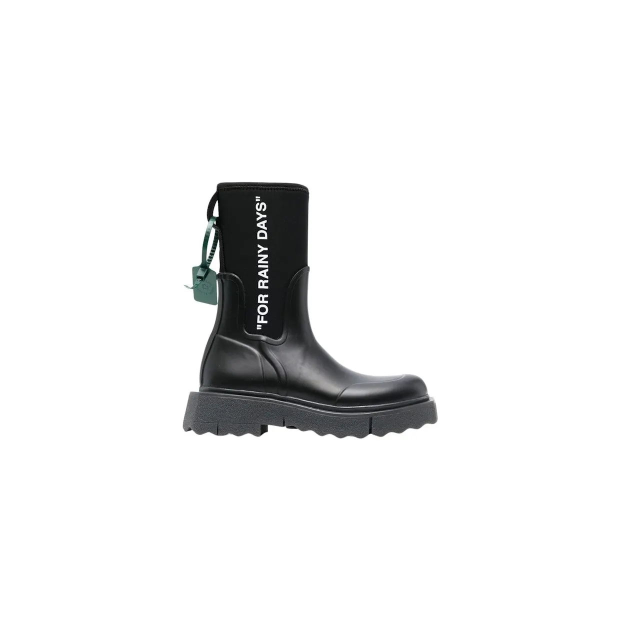 OFF_WHITE Sponge Rubber Rainboot Black White (OWIE016C99MAT0011001)