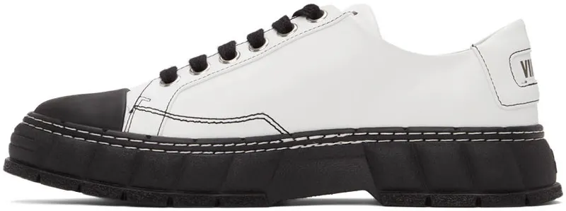 Virón SSENSE Exclusive White & Black Apple Leather 1968 Contrast (1968-04-A-190)