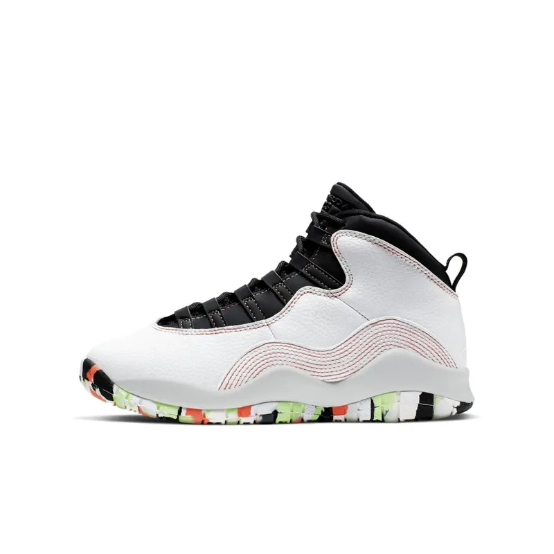 Jordan 10 Retro White Barely Volt Ember Glow (GS) White/Barely Volt-Black-Ember Glow (BV1843-176)