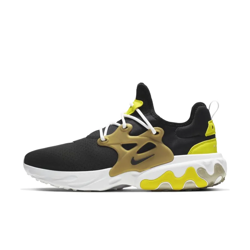Nike React Presto Brutal Honey Black/Black-Yellow Streak-Metallic Gold-White (AV2605-001)