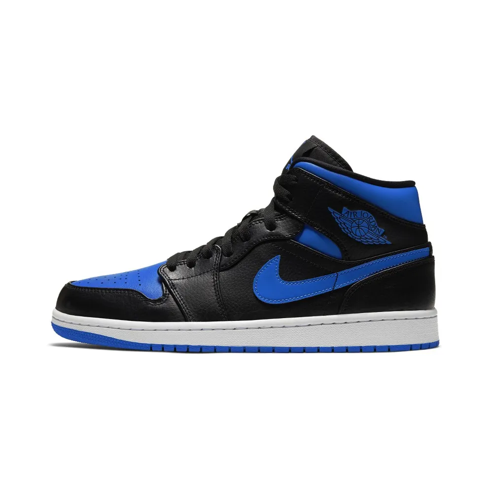 Jordan 1 Mid Royal (2020) Black/Game Royal-White (554724-068)