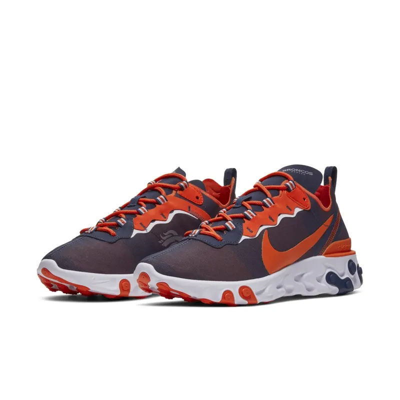 Nike React Element 55 Denver Broncos College Navy/White-Brilliant Orange (CK4869-400)