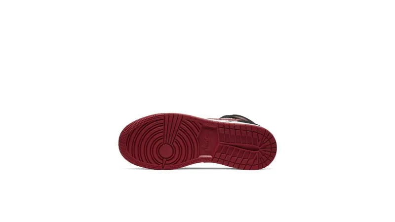 Jordan 1 Mid Newspaper Air Times (GS) Black/Gym Red-White (BQ6931-061)