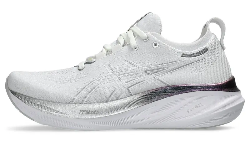 ASICS Gel-Nimbus 26 Platinum Real White Pure Silver (1012B720-100)