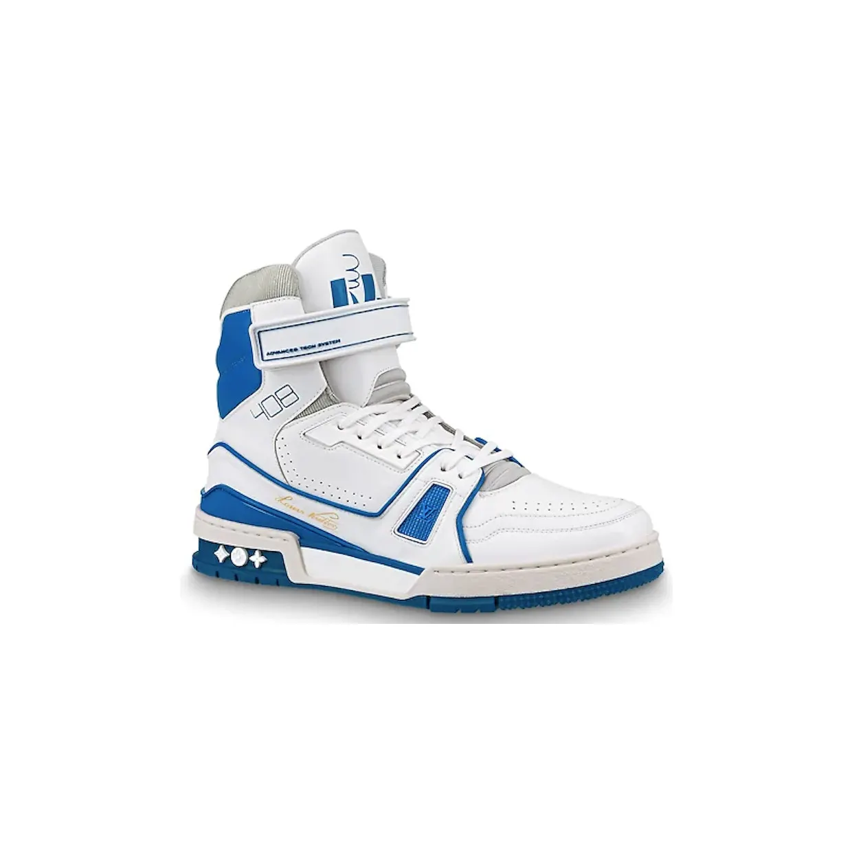 Louis Vuitton LV Trainer Boot High White Blue