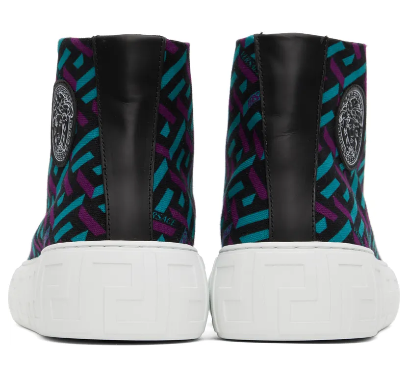 Versace Multicolor Greca High-Top Sneakers (DSU8403 1A02719) (2)