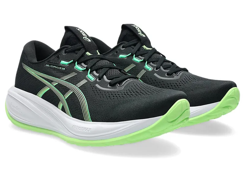 ASICS GEL-CUMULUS 28 “Black / Illuminate Green” (1011C143-001)
