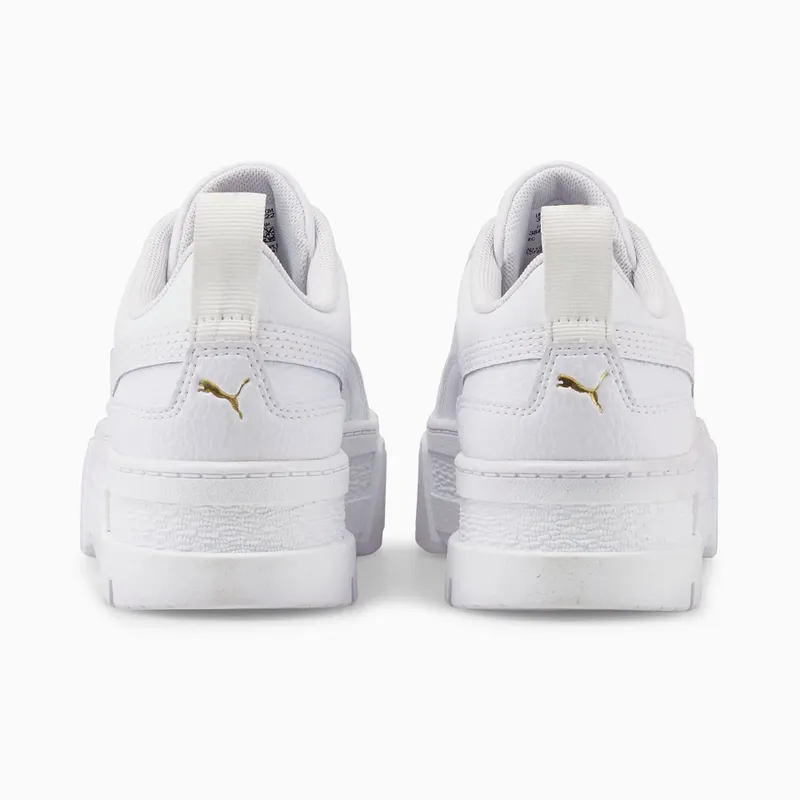 PUMA Mayze Leather Youth White/Gold (384527-01)