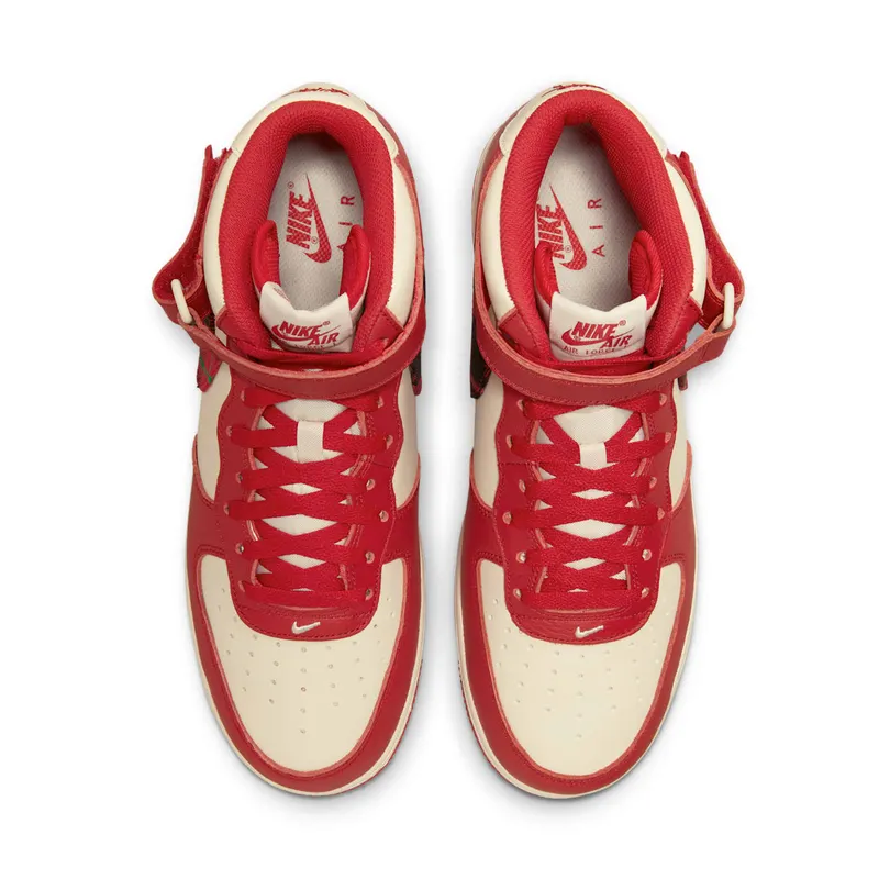 Nike Air Force 1 Mid ’07 LX Plaid Cream Red (DV0792-101)
