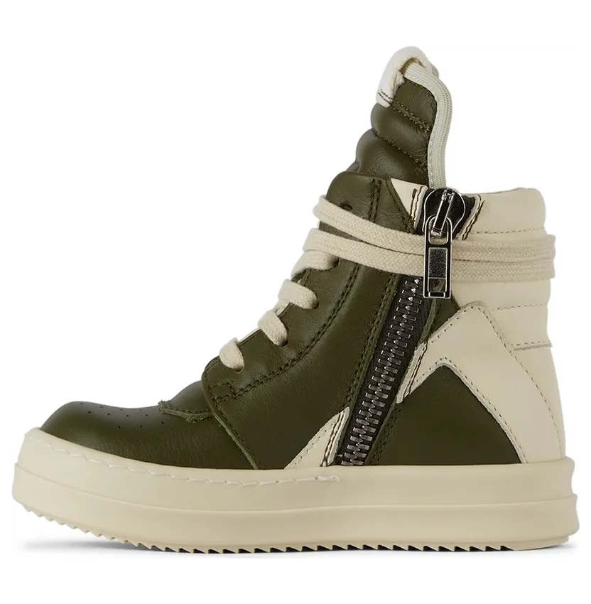 Rick Owens Baby Off-White Geobasket High Sneakers (BG02A1893 LMU 02A BG) (3)