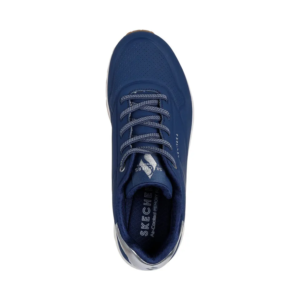 Skechers UNO – Shimmer Away Sneaker Marine/Silver