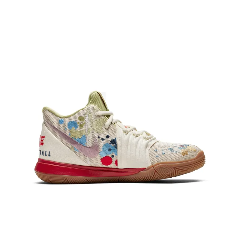 Nike Kyrie 5 Bandulu (GS) Light Bone/Green-Red (CQ4326-100)