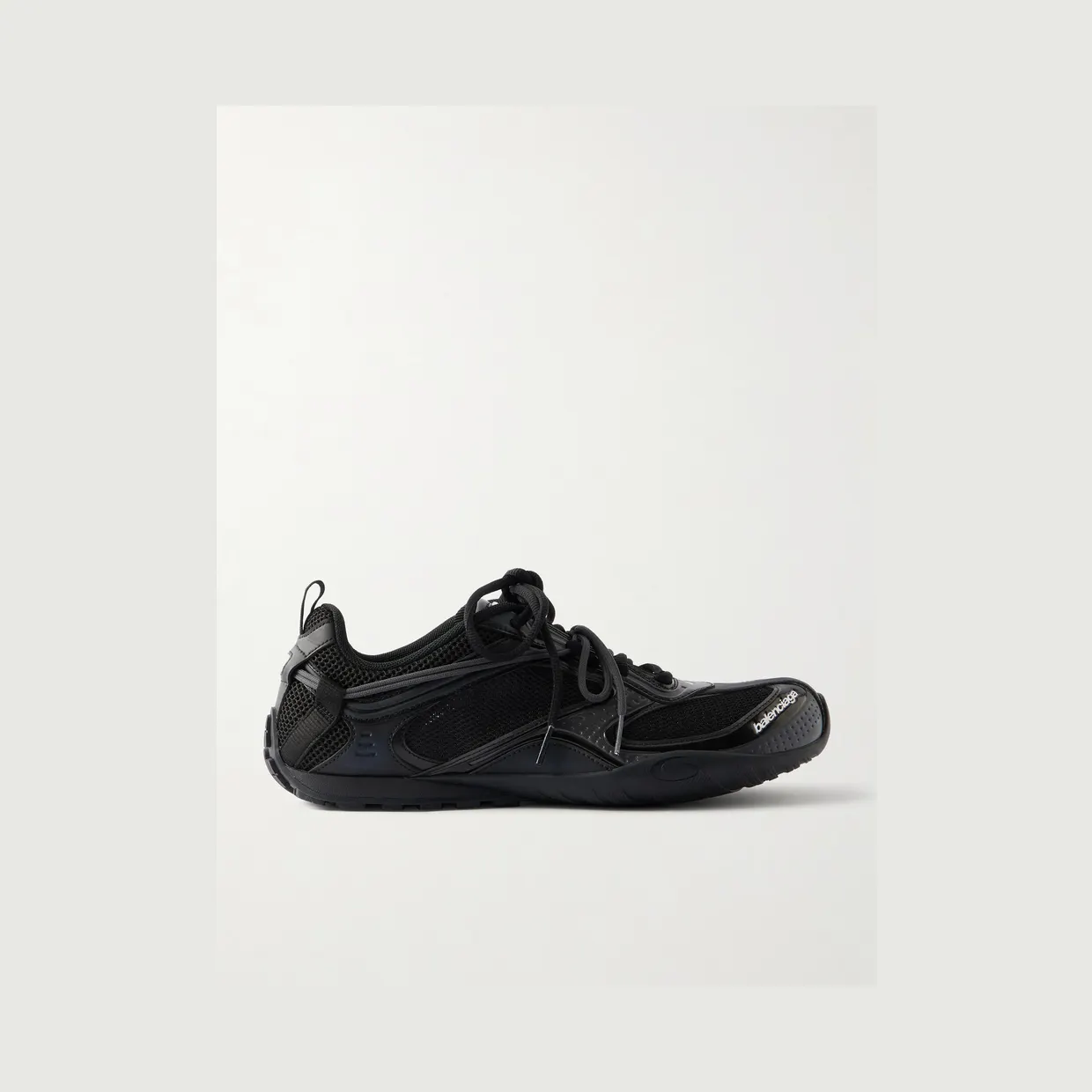 Balenciaga Radar Leather-Trimmed Mesh Sneakers Black (865703WSTEO)
