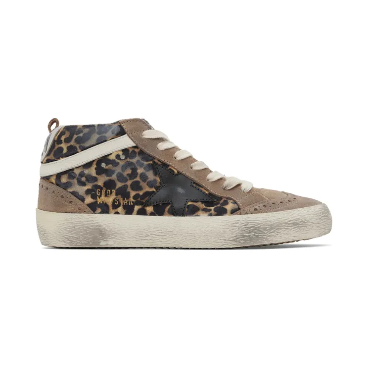 Golden Goose Brown & Black Mid Star Classic Sneakers (GWF00122.F003464.81829)