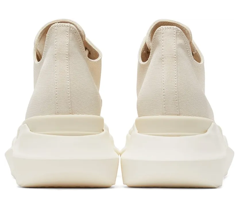 Rick Owens Drkshdw Off-White Cardboard Cotton Abstract Low Sneaker (DS02A3842 FC) (4)