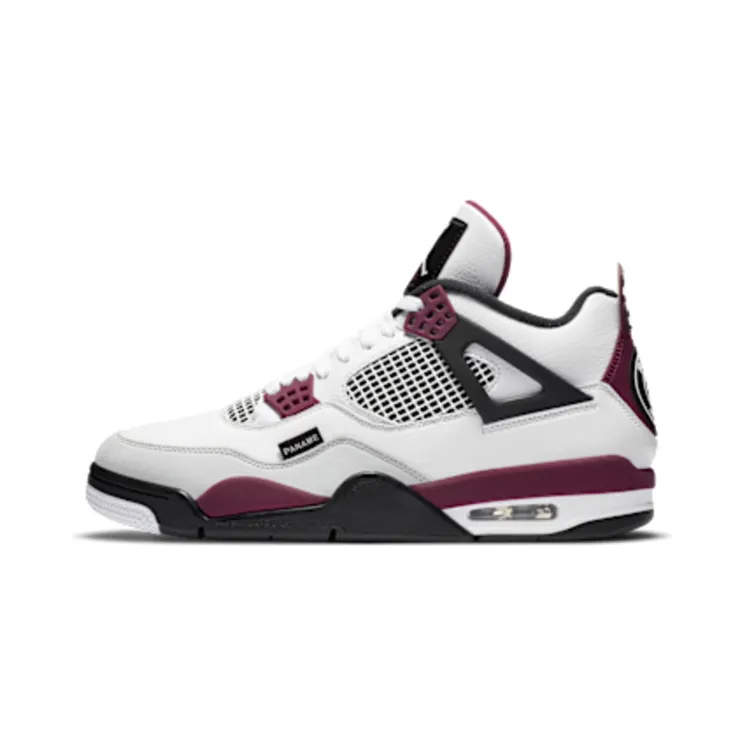 Air Jordan 4 Retro PSG Paris Saint-Germain “White / Neutral Grey / Black / Bordeaux” (CZ5624-100)