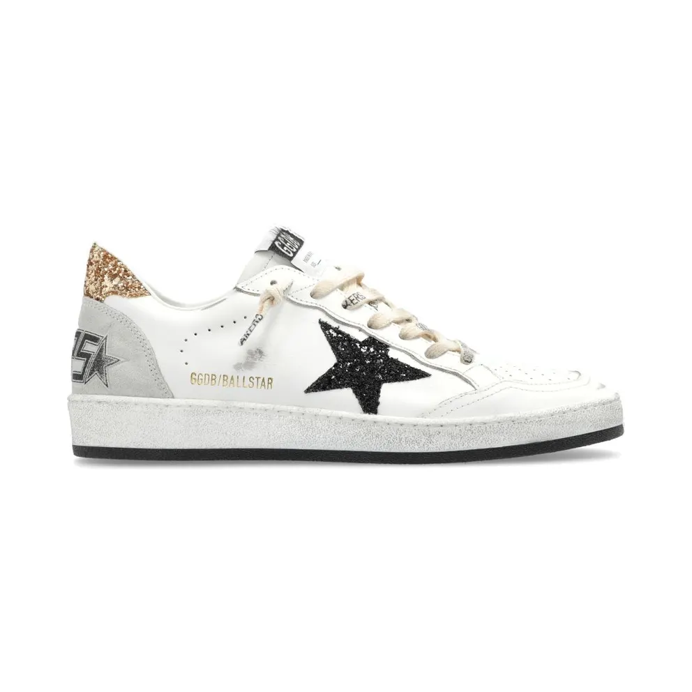 Golden Goose Ball Star White Black Gold Ice