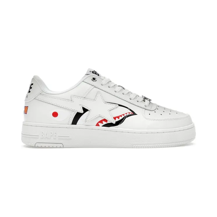 A Bathing Ape Bape Sta Low Shark Pack White (1K80-191-307-WHT)