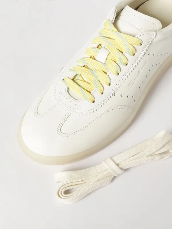 Santoni Oly Pulse Leather Sneakers White (WBPL61340TITTFDDI80) (3)