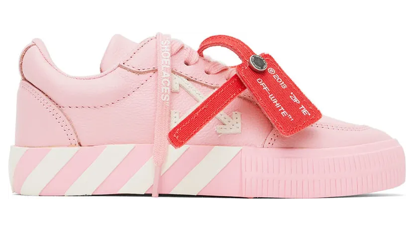 Off-White Kids Pink & White Vulcanized Sneakers (OGIA001S22LEA0013001)
