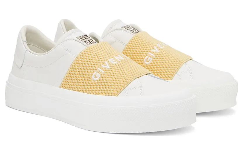 Givenchy White & Yellow City Sport Sneakers (BE0029E1BC111) (4)
