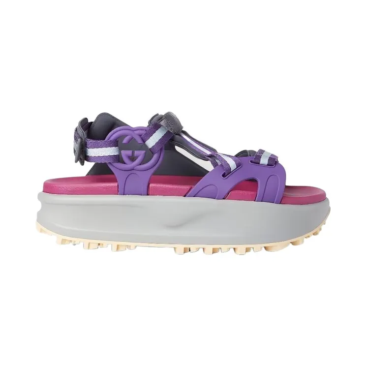 Gucci Colour Block Platform Sandal Purple (695461 9B310 1160)