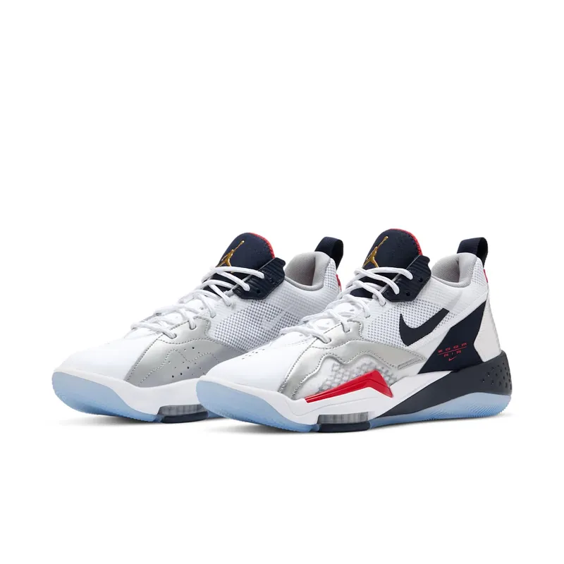 Jordan Zoom 92 Olympic White/Obsidian-True Red-Metallic Silver (CK9183-101)