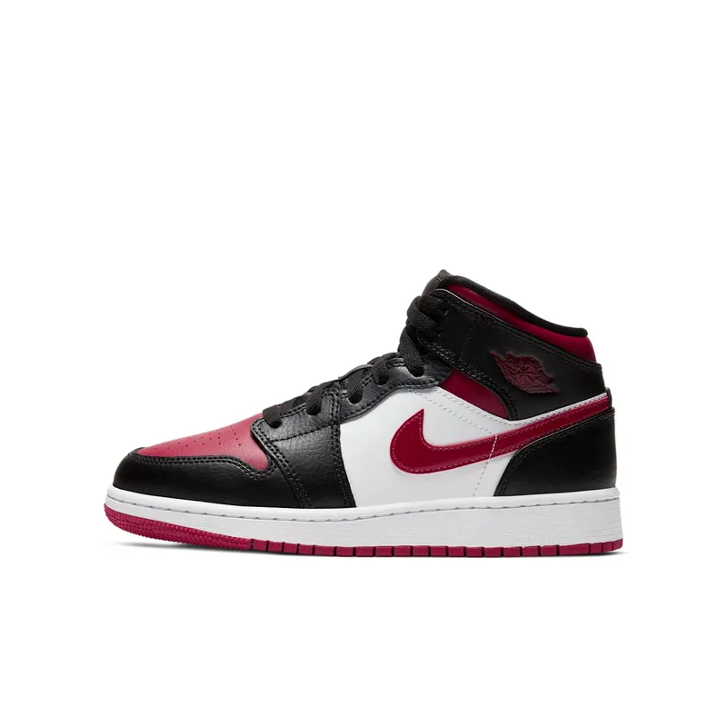 Air Jordan Nike AJ 1 Mid Bred Toe (GS) (2020) (554725-066)