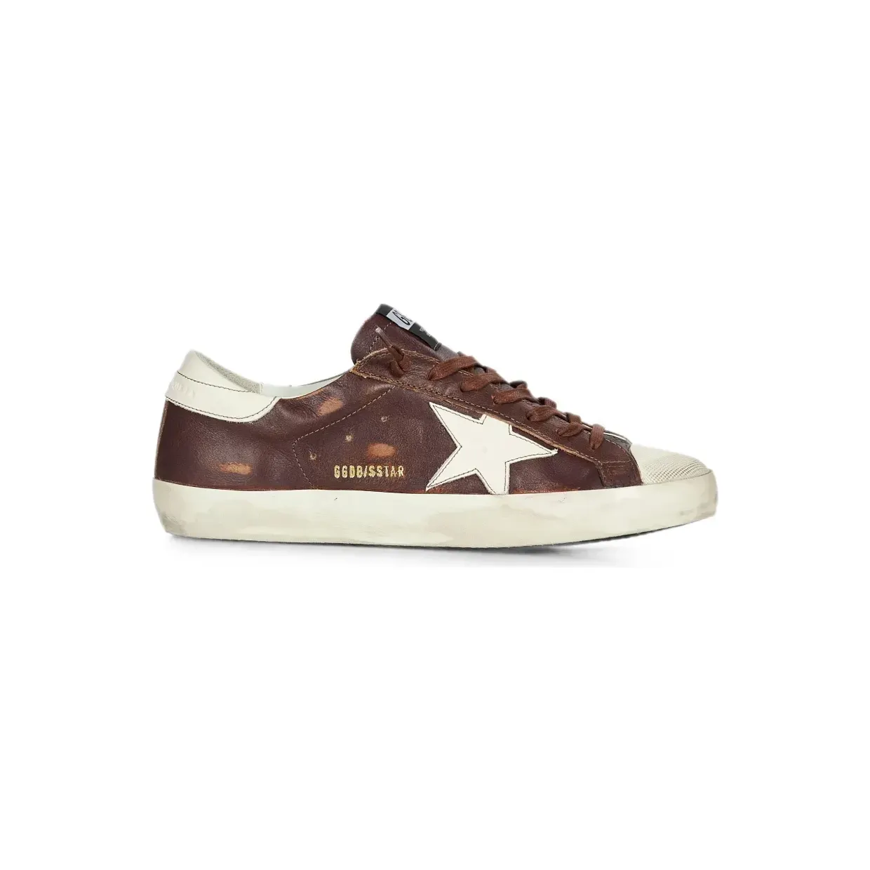 Golden Goose Super-Star im Distressed-Look “Brown” (GMF01102F008696)