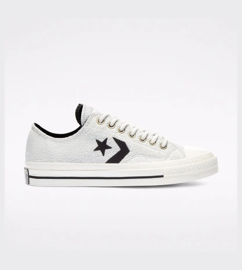 Converse Reverse Terry Star Player Low Top White/lunar Rock/black (168754C)