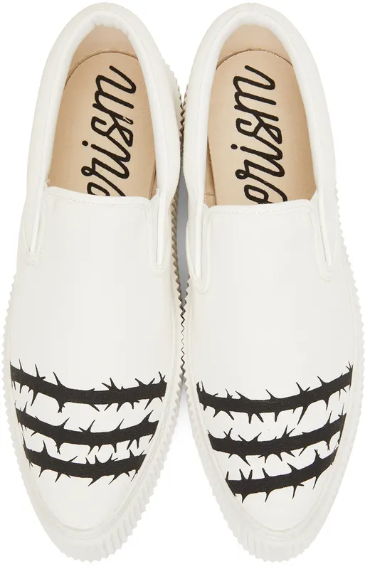 Undercoverism White Barbed Wire Slip-On (UI2A4F01-2)