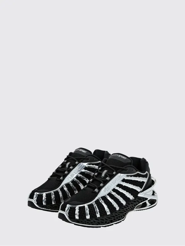 Plein Sport Bicolor Thunderstorm GenX Sneakers in Mesh with a Chunky Sole Black (FABSUSC0337PTE003N0291)