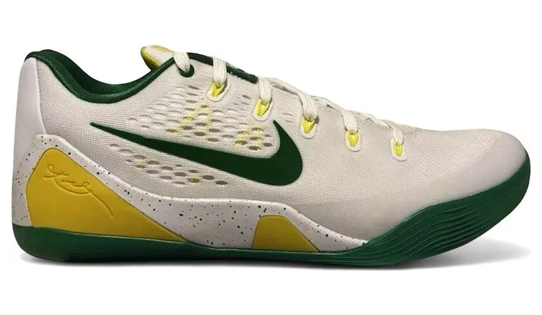 Nike Kobe 9 EM Low Protro Oregon Ducks PE White (HV57331785896)